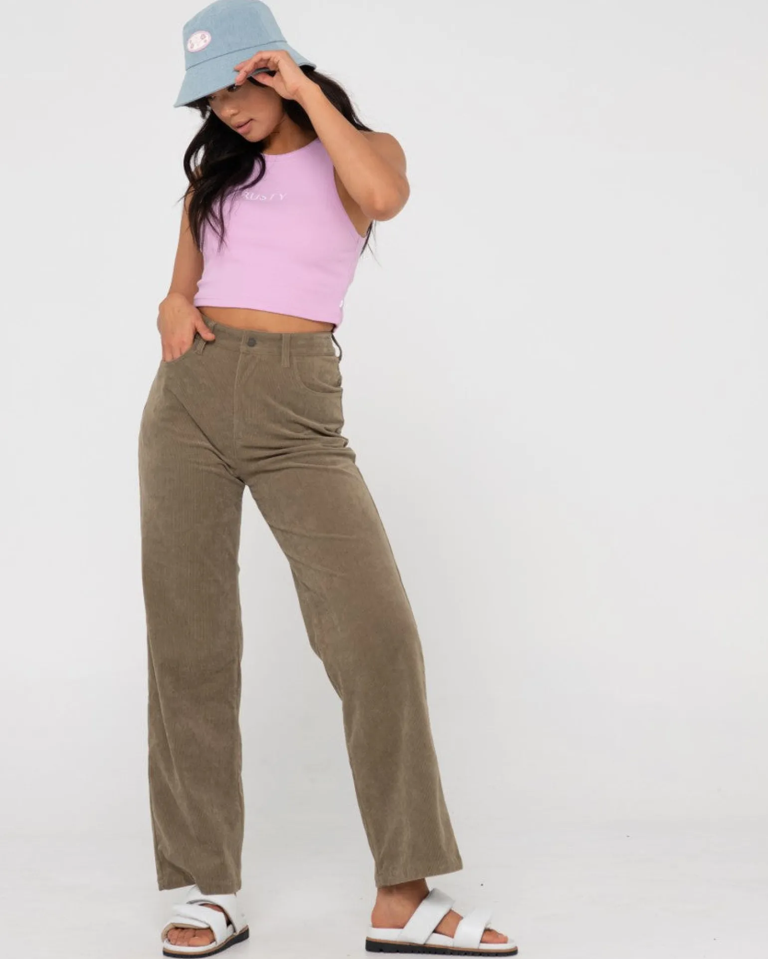 The Secret High Rise Cord Pant | Rusty Online