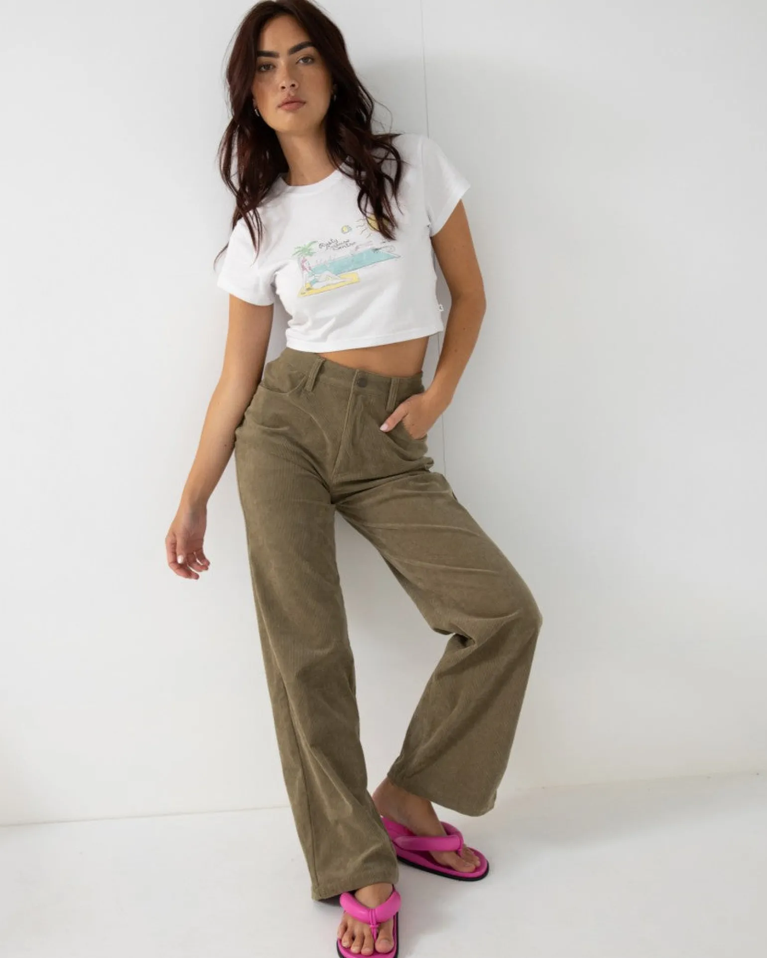 The Secret High Rise Cord Pant | Rusty Online