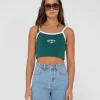 Thriving Graphic Crop Tank Top | Rusty Clearance