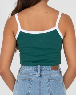 Thriving Graphic Crop Tank Top | Rusty Clearance