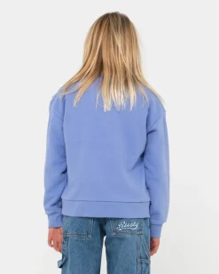 Thriving Relaxed Crew Fleece Girls | Rusty Best Sale