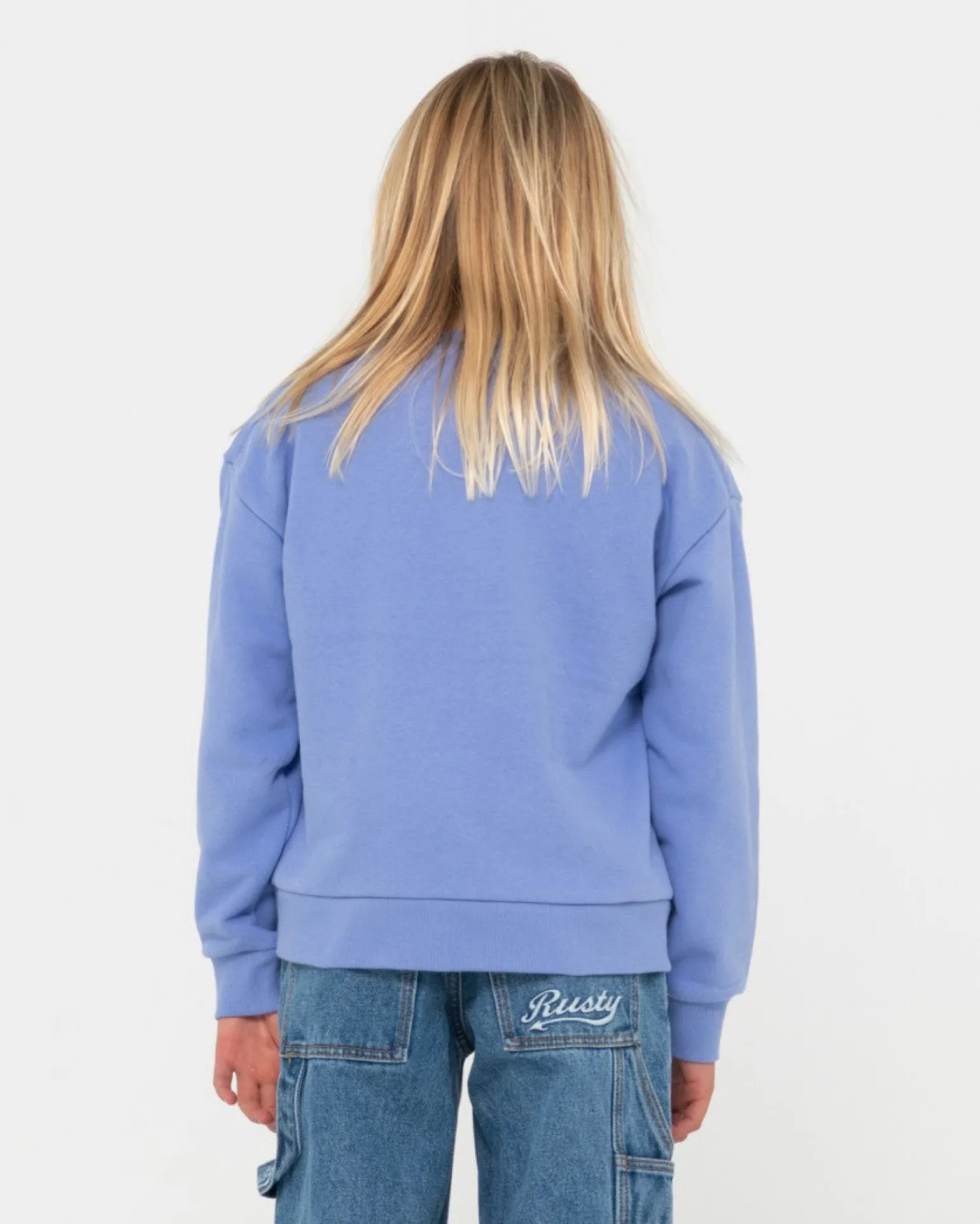 Thriving Relaxed Crew Fleece Girls | Rusty Best Sale