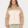 Tilly Zip Thorugh Contrast Puffer Jacket | Rusty Fashion