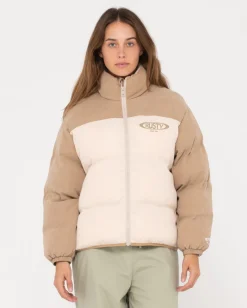 Tilly Zip Thorugh Contrast Puffer Jacket | Rusty Fashion