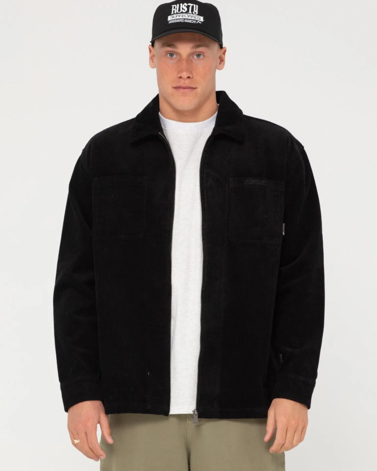 V8 Coup Cord Zip Up Jacket | Rusty Clearance