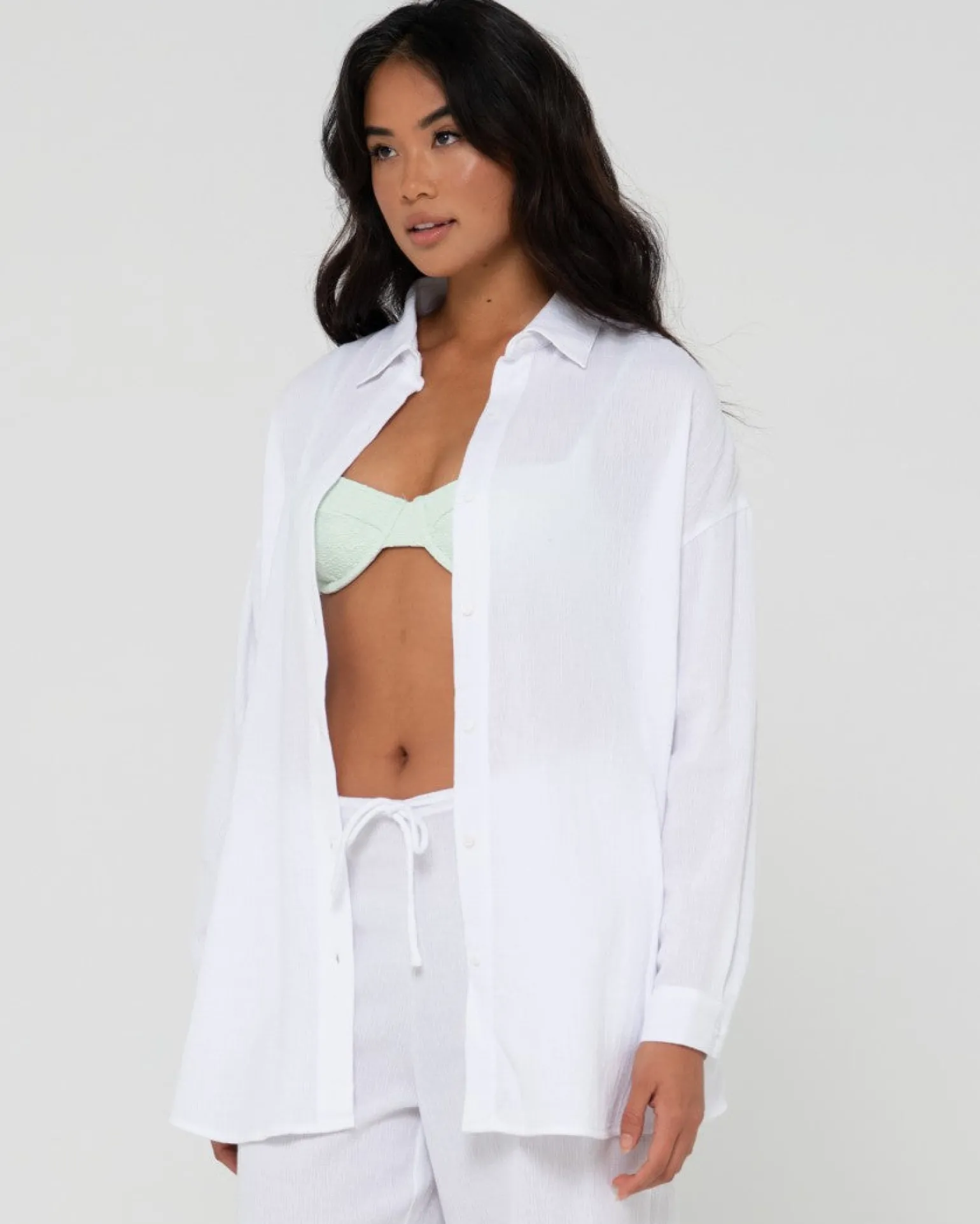 Vahala Oversized Long Sleeve Shirt | Rusty Hot