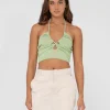 Vicky Cut Out Halter Crop Top | Rusty Store
