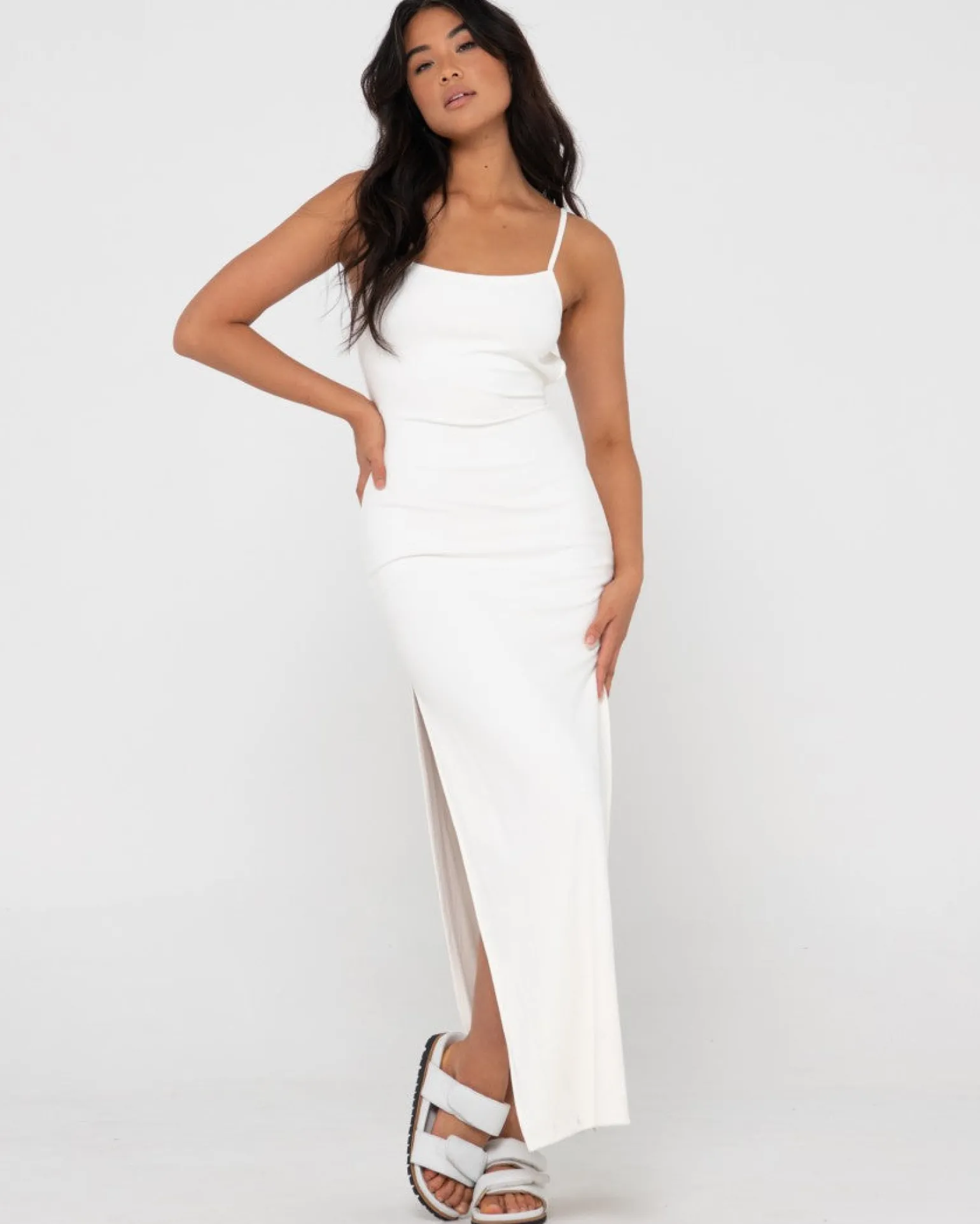 Vicky Side Split Slip Maxi Dress | Rusty Outlet