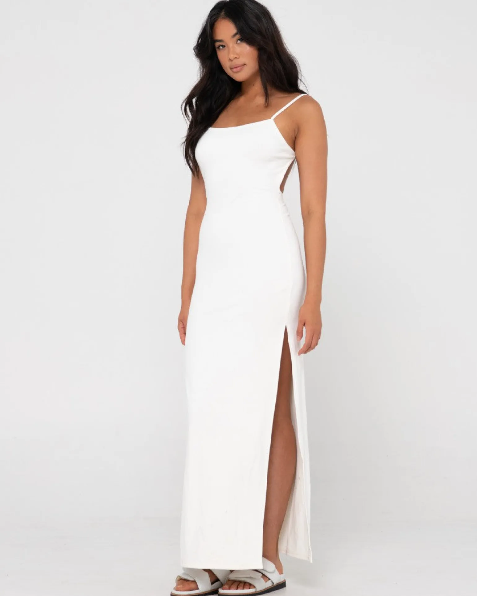 Vicky Side Split Slip Maxi Dress | Rusty Outlet