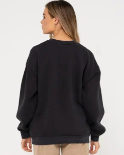 Wanderlust Oversize Graphic Crew Fleece | Rusty Outlet