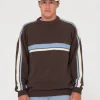 White Lines Crew Neck Knit Sweater | Rusty Online