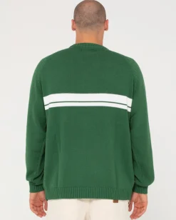 White Lines Crew Neck Knit Sweater | Rusty Best Sale