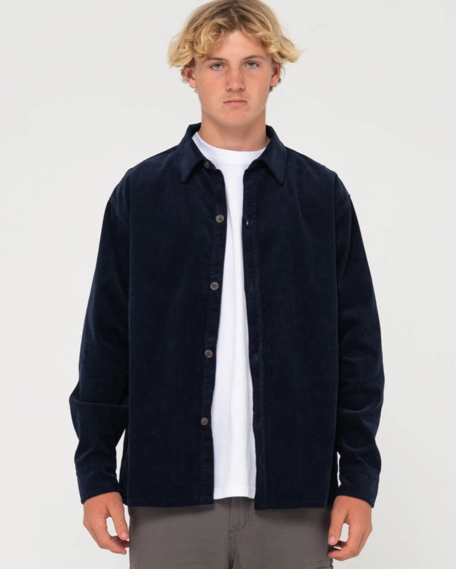 White Whale Long Sleeve Cord Shirt | Rusty Flash Sale