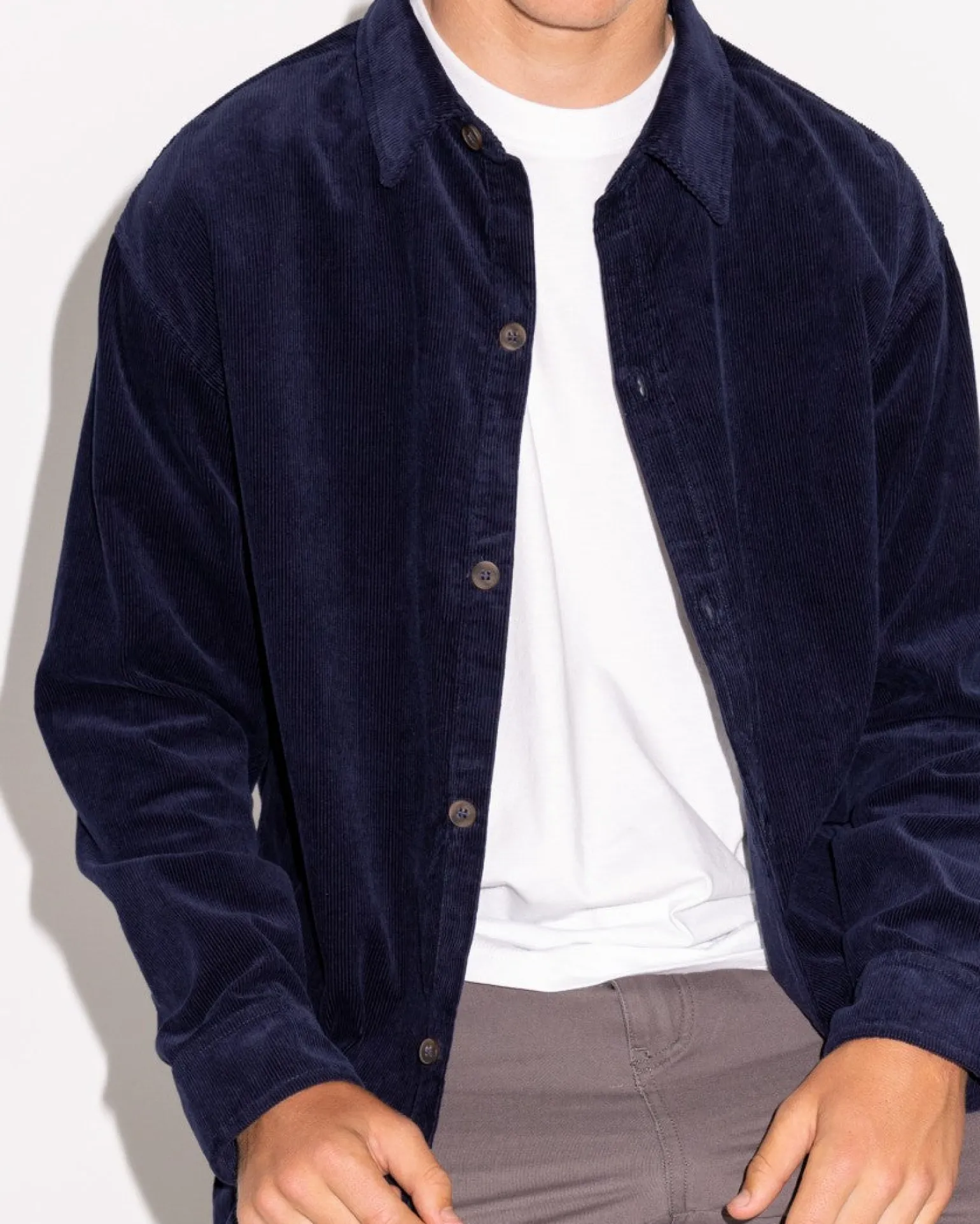 White Whale Long Sleeve Cord Shirt | Rusty Flash Sale
