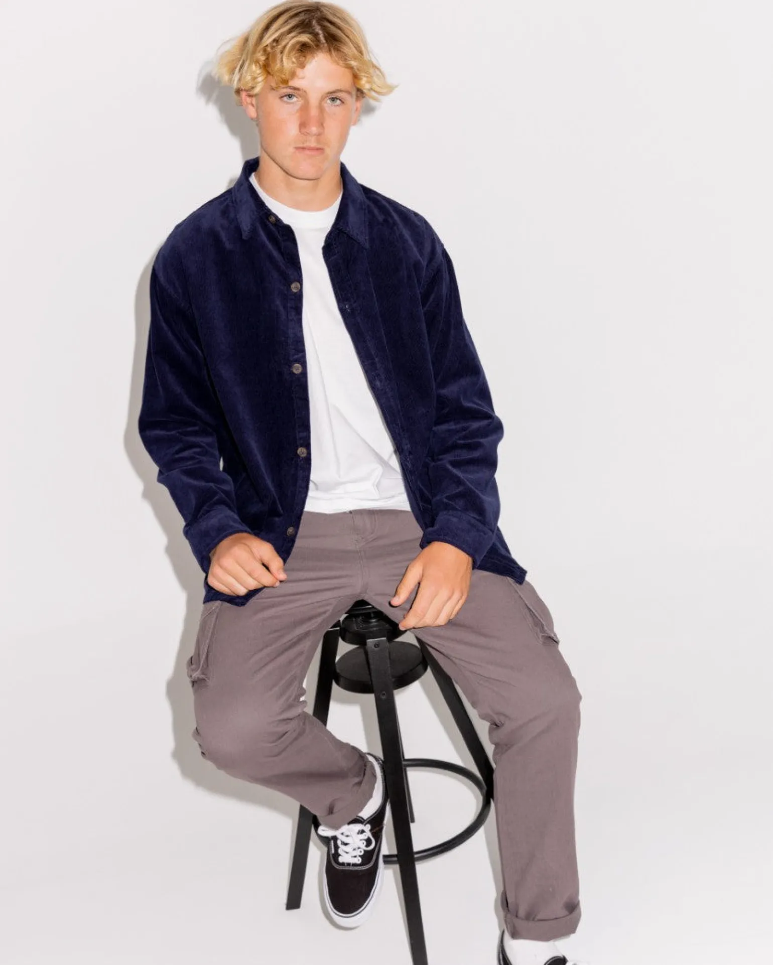 White Whale Long Sleeve Cord Shirt | Rusty Flash Sale