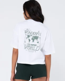Wonderful World Organic Relaxed Tee | Rusty Best Sale