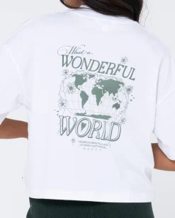 Wonderful World Organic Relaxed Tee | Rusty Best Sale