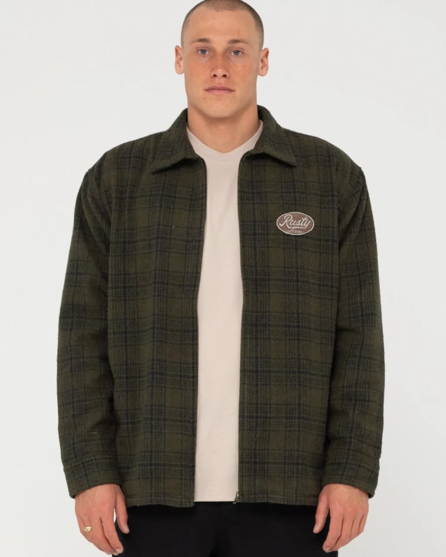 Woodchuck Woven Plaid Zip Up Jacket | Rusty Store
