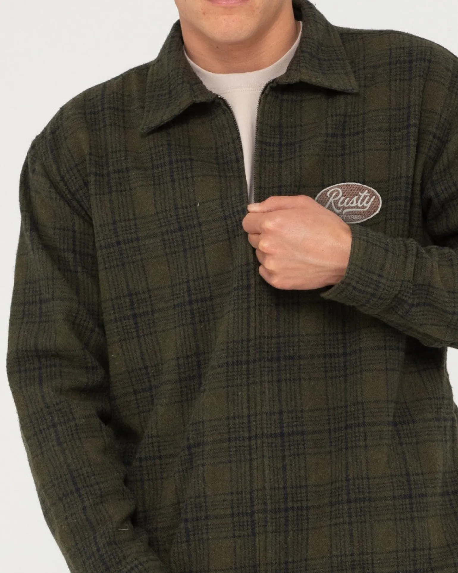 Woodchuck Woven Plaid Zip Up Jacket | Rusty Store