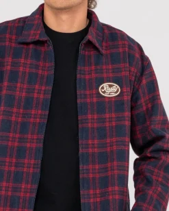 Woodchuck Woven Plaid Zip Up Jacket | Rusty Discount
