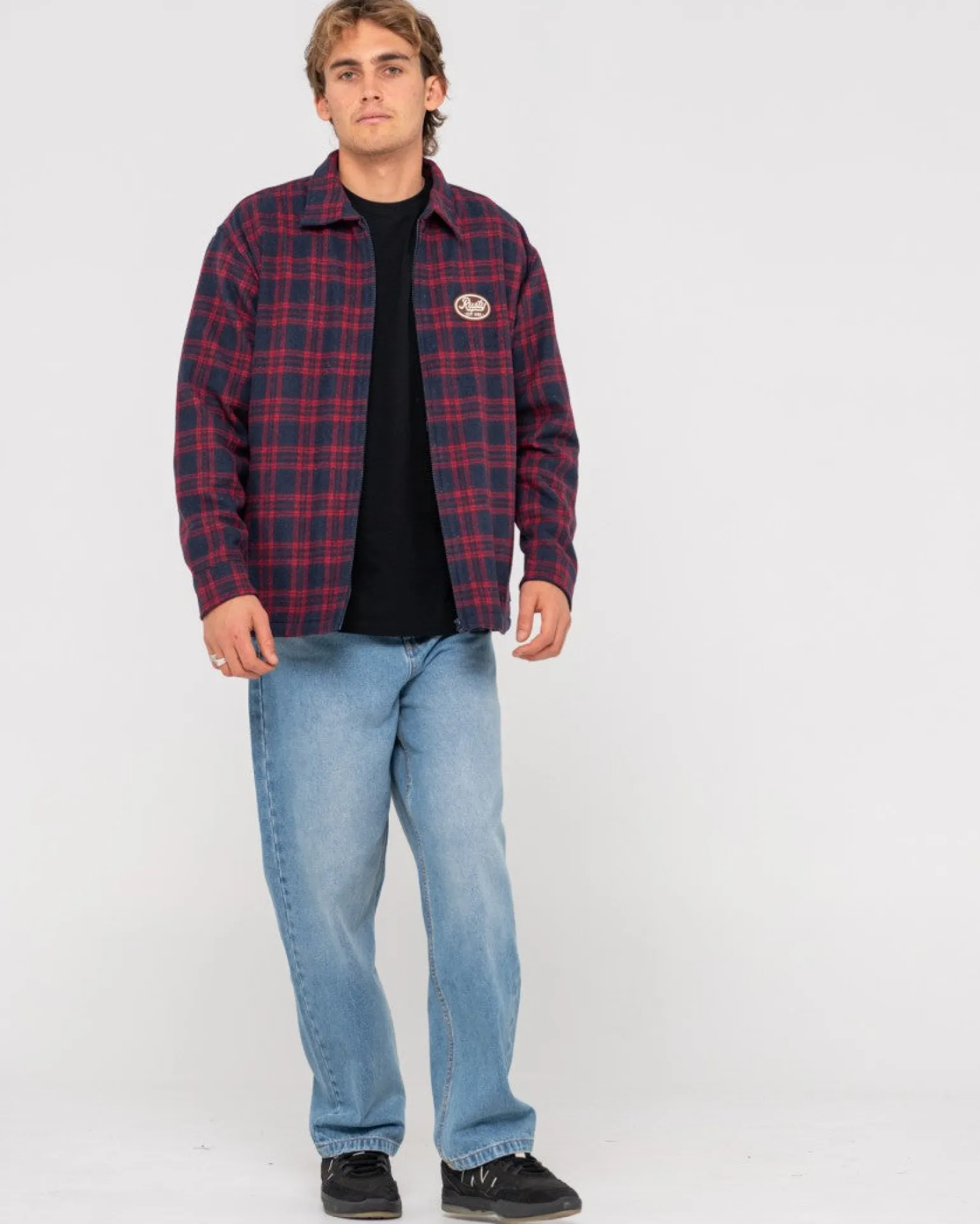 Woodchuck Woven Plaid Zip Up Jacket | Rusty Discount